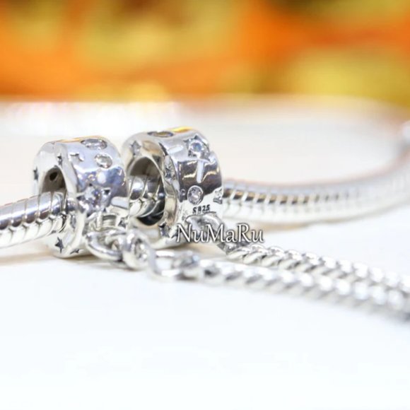 PANDORA Stars & Galaxy Safety Chain Charm 790011C01-05 - Picture 2 of 3